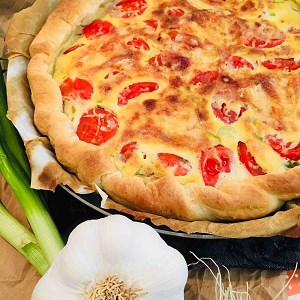 Tarte thon, tomate et moutarde